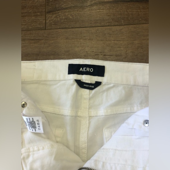 NWT AERO SKINNY HIGH RISE ANKLE JEGGING WHITE DISTRESSED ROW HEM IN SIZE 8 - Picture 7 of 7